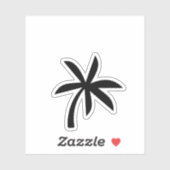 Tropical Palm Design Aufkleber (Blatt)