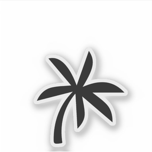 Tropical Palm Design Aufkleber (Vorderseite)
