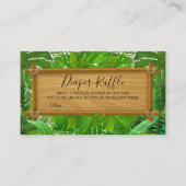 Tropical Palm Diaper Raffekarte Begleitkarte (Vorderseite)