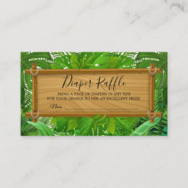Tropical Palm Diaper Raffekarte Begleitkarte