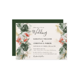 Tropical Palm | Einladung Monstera Hochzeit