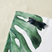 Tropical Palm Foliage Greenerity Monogram Strandtuch (Beispiel)
