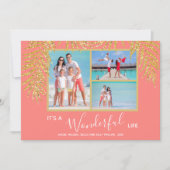 Tropical Palm Foto Collage Weihnachten (Vorderseite)