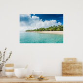 Tropical Palm Fringed Beach Poster (Küche)