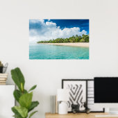 Tropical Palm Fringed Beach Poster (Heimbüro)