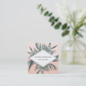 Tropical Palm Frond Quadratische Visitenkarte (Stehend Vorderseite)