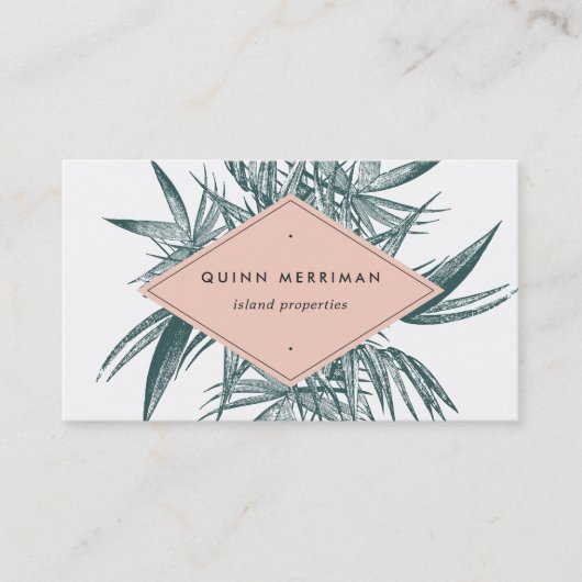 Tropical Palm Frond Visitenkarte (Vorderseite)