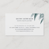 Tropical Palm Frond Visitenkarte (Rückseite)