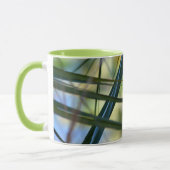 Tropical Palm Fronds Abstrakt Blue Green Yellow Tasse (Links)