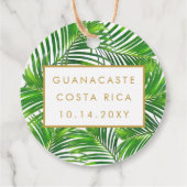 Tropical Palm Fronds Greenerity Geschenkanhänger (Rückseite)