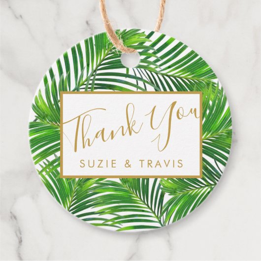 Tropical Palm Fronds Greenerity Geschenkanhänger (Vorderseite)