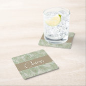 Tropical Palm Fronds Rechteckiger Pappuntersetzer (Vor Ort)