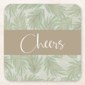 Tropical Palm Fronds Rechteckiger Pappuntersetzer (Vorderseite)