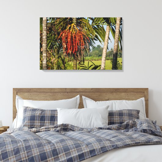 Tropical Palm Fruit Bali - Canvas Wall Art Print Leinwanddruck (Insitu (Schlafzimmer))