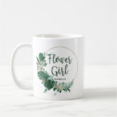 Tropical Palm Gold Circle Personalisiert Flower Gi Kaffeetasse (Links)