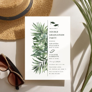 Tropical Palm Greeneration Double Graduation Party Einladung