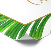 Tropical Palm Greenerenerity Beach Island Wedding  Poster (Ecke)