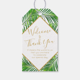 Tropical Palm Greenerity Beach Island Gastgeschenk Geschenkanhänger