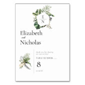 Tropical Palm Greenerity Tischnummer (Rückseite)