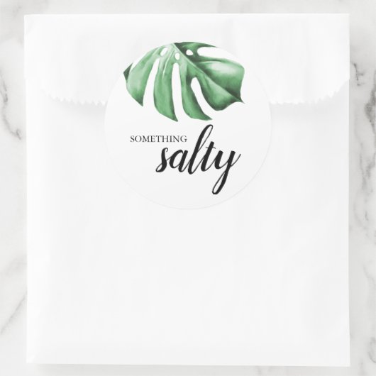 Tropical Palm Greenery Etwas Salty Sticker (Tasche)