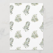 Tropical Palm Greenery | Hochzeitsmenü Menükarte (Rückseite)