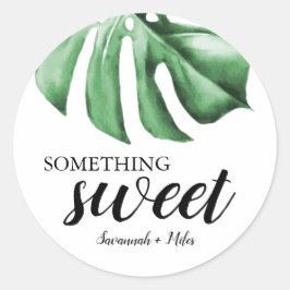 Tropical Palm Grüne Etwas süß Runder Aufkleber