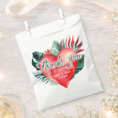 Tropical Palm Heart Danke Gastgeschenk Hochzeit Ba Geschenktütchen (Ausgeschnitten)