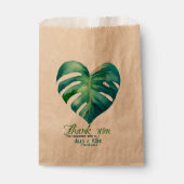 Tropical Palm Heart Wedding Geschenktütchen (Vorderseite)