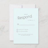 Tropical Palm Ice Blue Wedding RSVP (Vorderseite)