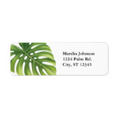 Tropical Palm Leaf Address Label (Vorne)