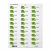 Tropical Palm Leaf Address Label (Vorne)