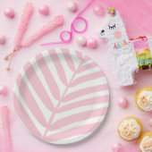 Tropical Palm Leaf Baby Pink Pappteller (Party)