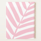 Tropical Palm Leaf Baby Pink Planer (Rückseite)
