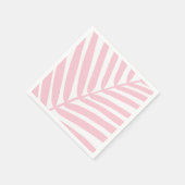 Tropical Palm Leaf Baby Pink Serviette (Ecke)