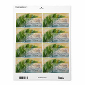 Tropical Palm Leaf Beach Scene Shipping (Vorne)