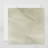 Tropical Palm Leaf Blumengrün Square Hochzeit Einladung (Rückseite)