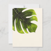 Tropical Palm Leaf Elegant Modernes Hochzeitsszena Einladung (Rückseite)