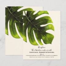 Tropical Palm Leaf Eleganter Hochzeitstag Empfang