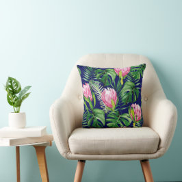 Tropical Palm Leaf Floral Kissen