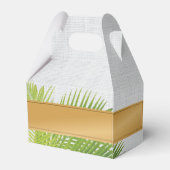 Tropical Palm Leaf Gable Favor Box Geschenkschachtel (Rückseite)