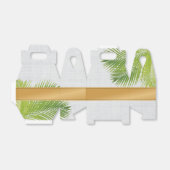 Tropical Palm Leaf Gable Favor Box Geschenkschachtel (Ungefaltet)