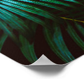 Tropical Palm Leaf Grün entspannen meditative Poster (Ecke)