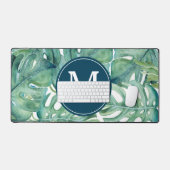 Tropical Palm Leaf Grüne Niedlich Schreibtischunterlage (Tastatur & Maus)