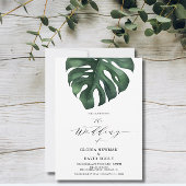 Tropical Palm Leaf Hochzeit Einladung