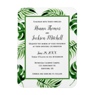 Tropical Palm Leaf Hochzeit in Urlaubsort Magnet