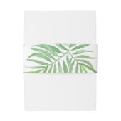 Tropical Palm Leaf Invitation Belly Band (Rückseitenbeispiel)
