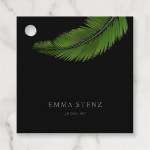 Tropical Palm Leaf Juwelier Geschenkanhänger