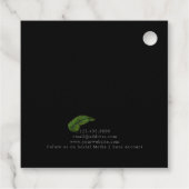 Tropical Palm Leaf Juwelier Geschenkanhänger (Rückseite)