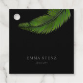 Tropical Palm Leaf Juwelier Geschenkanhänger (Vorderseite)