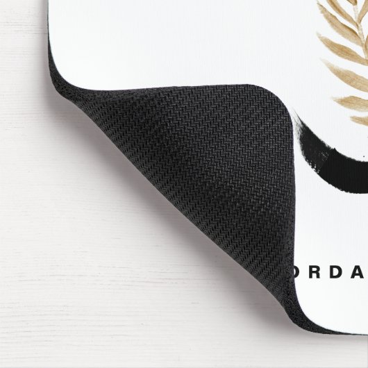 Tropical Palm Leaf Letter J Monogram Personalisier Mousepad (Ecke)